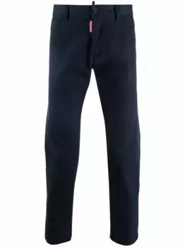Укороченные брюки чинос прямого кроя DSQUARED2, синий