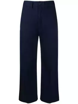 Укороченные брюки чинос широкого кроя POLO RALPH LAUREN, синий