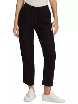 Укороченные брюки до щиколотки со складками Viola Nsf, черный