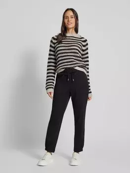 Укороченные брюки-джоггеры с вискозой и эластичными манжетами Tom Tailor Denim, черный