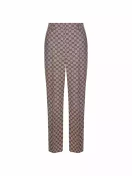 Укороченные брюки GG Supreme Gucci, бежевый