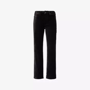 Укороченные брюки Isola с расклешенными штанинами и средней посадкой из эластичного бархата Citizens Of Humanity, черный