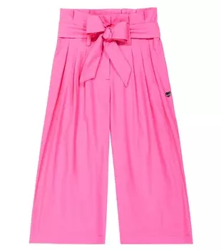 Укороченные брюки из хлопкового поплина Monnalisa, красный