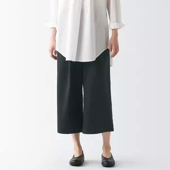 Укороченные брюки из переработанного полиэстера MUJI, черный