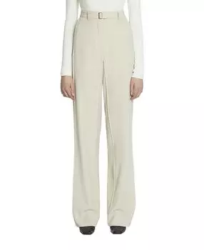 Укороченные брюки из шерстяной смеси Lanvin, белый