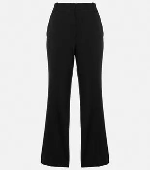 Укороченные брюки из смесовой шерсти CHLO, черный