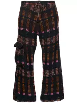 Укороченные брюки-карго из основовязаного трикотажа VITELLI, мультиколор