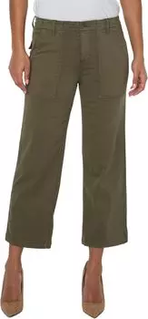 Укороченные брюки-карго с широкими штанинами Liverpool Los Angeles, цвет Myrtle Green