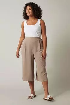 Укороченные брюки-кюлоты Evans, бежевый