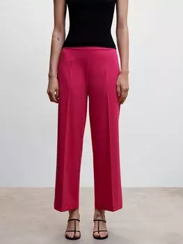 Укороченные брюки Mango Oliver, розовые