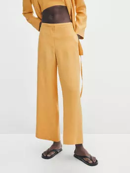 Укороченные брюки Massimo Dutti, горчично-желтый