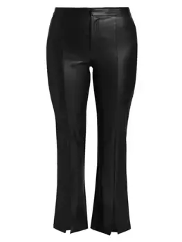Укороченные брюки Mesa из искусственной кожи Paige, черный
