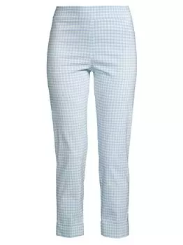 Укороченные брюки Oliver Gingham Avenue Montaigne, белый