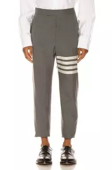 Укороченные брюки с 4 перемычками на спине Thom Browne, цвет Medium Grey