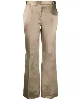 Укороченные брюки с эффектом металлик L'Autre Chose, коричневый