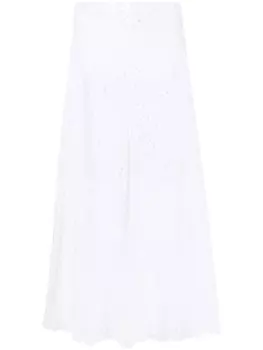 Укороченные брюки с английской вышивкой D.Exterior, белый