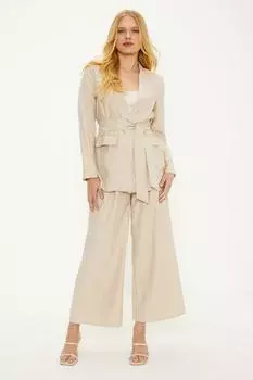 Укороченные брюки с поясом Oasis, бежевый