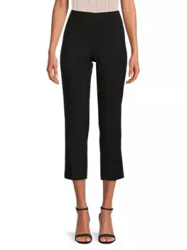 Укороченные брюки с расклешенными штанинами Adrianna Papell Black