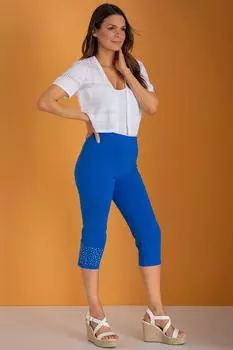 Укороченные брюки с украшением Klass., синий