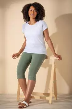 Укороченные брюки с украшением Klass., зеленый