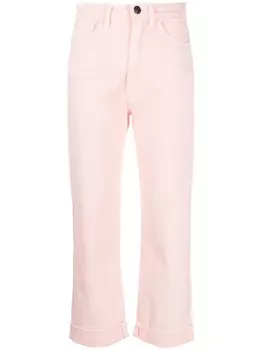 Укороченные брюки с завышенной талией 3x1, розовый