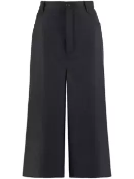 Укороченные брюки широкого кроя BALENCIAGA, черный