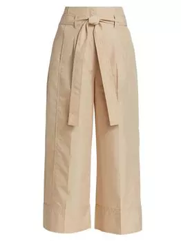 Укороченные брюки широкого кроя из поплина 3.1 Phillip Lim, хаки