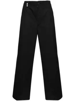 Укороченные брюки широкого кроя Versace Jeans Couture, черный