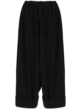 Укороченные брюки широкого кроя Y's, черный