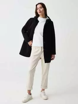 Укороченные брюки-сигареты с отворотами Hybrid, цвет off-white