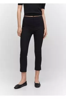 Укороченные брюки скинни Mango, черный