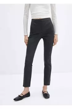 Укороченные брюки-скинни Mango, серый