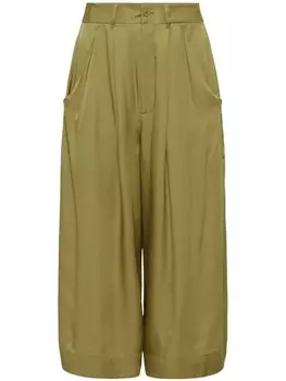 Укороченные брюки со складками Equipment, зеленый