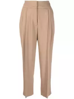 Укороченные брюки со складками Fabiana Filippi, коричневый