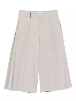 Укороченные брюки со складками Peserico, серый