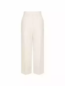 Укороченные брюки со стрелками Loro Piana, бежевый