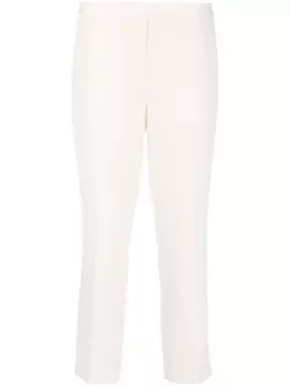 Укороченные брюки средней посадки Theory, бежевый