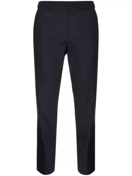 Укороченные брюки средней посадки Theory, синий