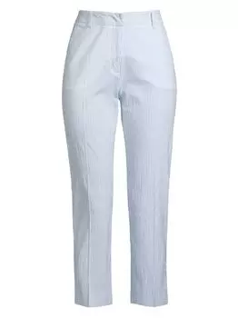 Укороченные брюки Starlet в тонкую полоску Weekend Max Mara, синий