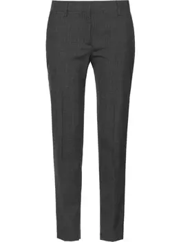 Укороченные брюки строгого кроя Prada, серый