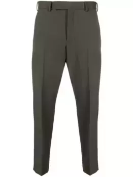 Укороченные брюки строгого кроя PT Torino, зеленый