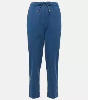 Укороченные брюки Terreno из хлопка Max Mara, синий