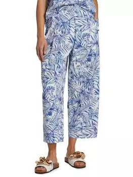 Укороченные брюки toile bird Rosetta Getty , голубой , белый