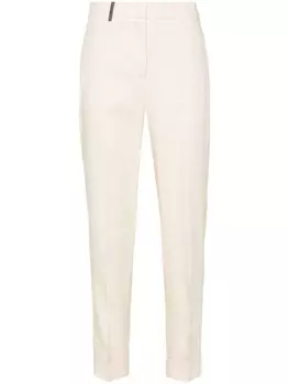 Укороченные брюки узкого кроя Peserico, бежевый