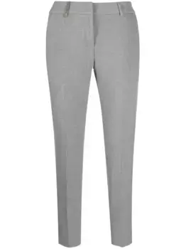 Укороченные брюки узкого кроя Peserico, серый