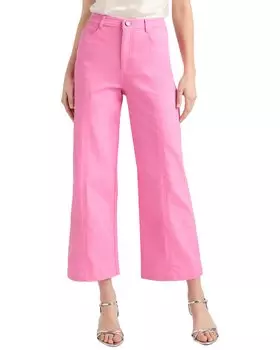 Укороченные брюки Verona с вышивкой в форме сердца Cinq Sept, цвет flamingo