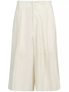 Укороченные брюки в полоску MM6 Maison Margiela, белый