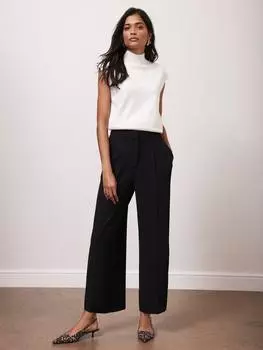 Укороченные брюки в складку Mint Velvet, черный