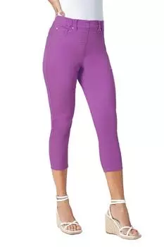 Укороченные джинсовые джеггинсы из эластичного денима Roman, фиолетовый