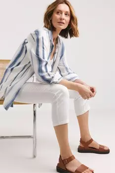 Укороченные джинсы 24/7 Jd Williams, белый